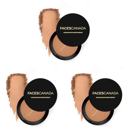Image of FACESCANADA Weightless Stay Matte Finish Compact Powder - Toffee 05, 9g | SPF 20 | Non Oily Matte Look | Evens Out Complexion | Prevents Acne | Blends Effortlessly | Pressed Powder For All Skin Types