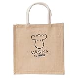[ VASKA by moz ヴェスカ モズ ] トートバッグ Mサイズ A4書類 北欧 スウェーデン エルク ヘラジカ レディース お散歩トート ジュート VSJJ-02A ナチュラル