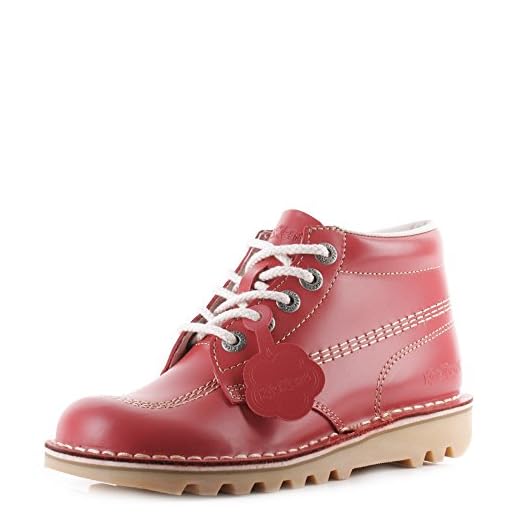 Kickers Kick Hi', Stivaletti Donna, Rosso/Crema Leggera, 40 EU