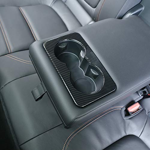 Portavasos trasero para Jaguar F-Pace 2016-2018 ABS fibra carbono miniatura 4