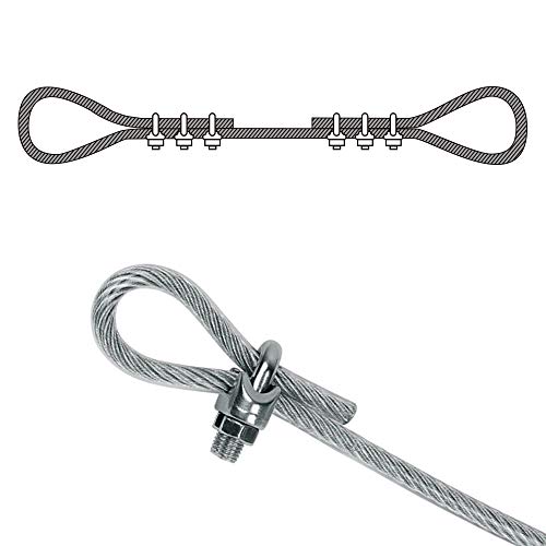Cozihom 047111WCM6 16 Pack 1/4 Inch M6 Wire Rope Cable Clip Clamp thumb #2