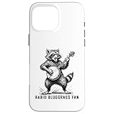 Rabid Bluegrass Fan Raccoon Banjo Player Retro スマホケース iPhone 16 Pro Max 用