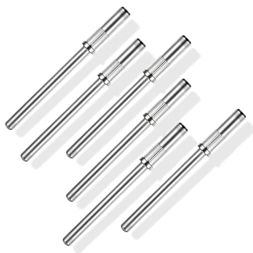 6PCS Mandrel Bits for Small Sanding Bands 3.1MM Mini 3/32 Shank Nail Drill Bits Small Sanding Band Nail Drill Bit for Electric Drill File Machine Acrylic Nails Manicure Pedicure Tool (6 Pcs)
