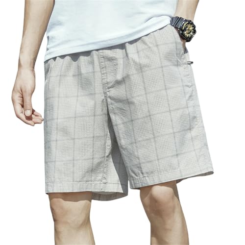 Short d'été pour homme avec imprimé à pois et 5 poches coupe ample