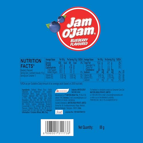 Image of Jam O Jam Pack of 6 Blueberry - 6 Units x 88g Each (Pack of 1)