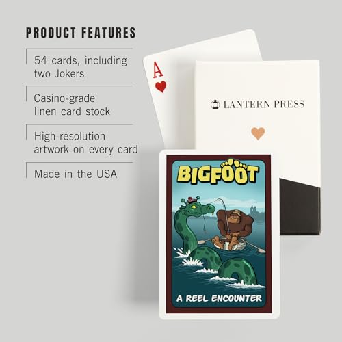 Baraja Bigfoot Atrapando al Monstruo del Lago Ness 52 Cartas miniatura 3