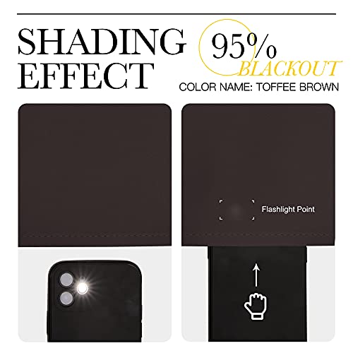 NICETOWN Blackout Room Darkening Curtain Panel - (Toffee Brown Color) Window Treatment Panel for Home Theater, Noise Reducing Drape/Drapery, 52 inches Wide by 84 inches Long, 1 Piece