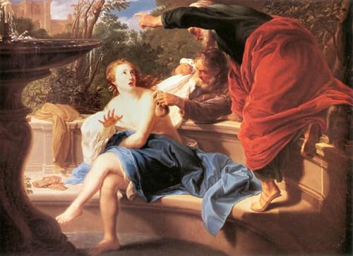 Impressions d'art mural Suzanne et les aînés par Pompeo Batoni, affiche haut de gamme 60x90cm