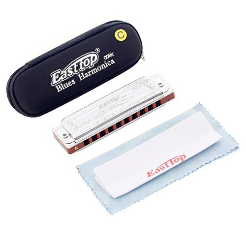 East Top T008K-SR-C Harmonica Key Of C 10 Holes 20 Tones 008K Blues Diatonic Mouth Organ Harmonica thumb #5