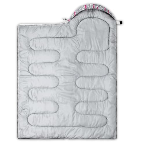 Image of QOOMO Ball Flower Camping Sleeping Bags,3 Season Warm & Cool Weather,Lightweight,Waterproof Sleeping Bags for Adults & Kids,Traveling,and Outdoors,Camping Gear Equipment