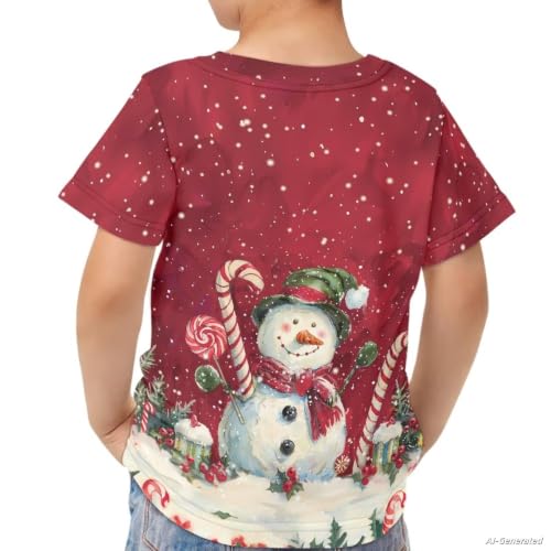 Image of Renewold Kids Novelty T-Shirt for Girls Boys Short Sleeve Crewneck Summer Tee Soft Breathable Graphic Shirt for Age 2-16