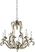 Kichler Hayman Bay 32.5" 8 Light Chandelier in Distressed Antique White