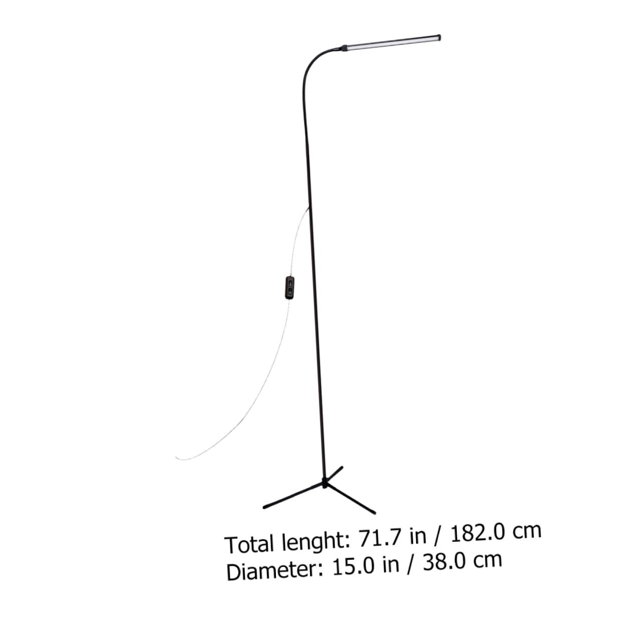 WOONEKY Lámpara de Lectura LED de Brazo Largo con Clip, Negro | Cuello de Cisne Flexible, 1 Juego, Aluminio E Hierro, Luz sin Deslumbramiento Parpadeo