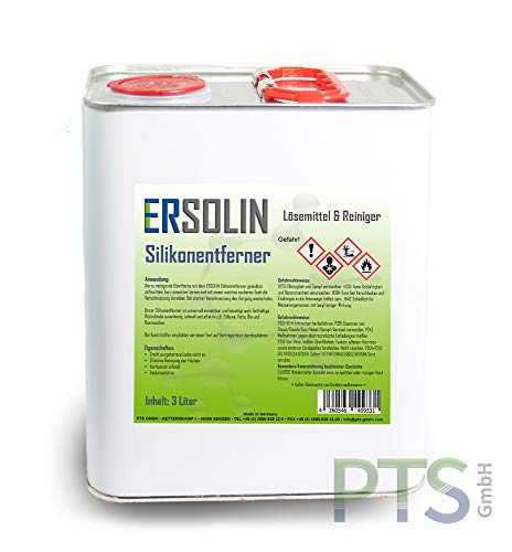 ERSOLIN Dissolvant de silicone | Dissolvant de silicone | antistatique | Dégraissant | Nettoyant pour peinture automobile 3 litres