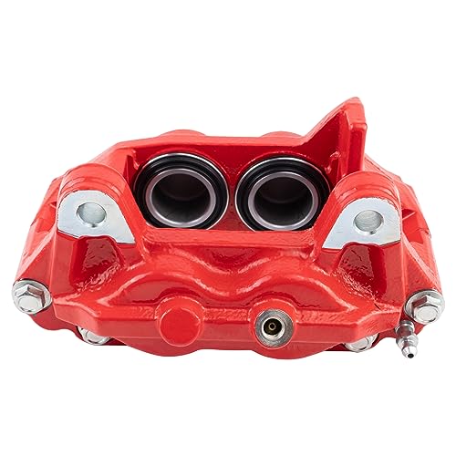 Image of TRQ Front Left Brake Caliper Performance Red Drivers Side
