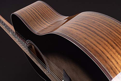 Image of Washburn Bella Tono 6 String Acoustic Guitar, Right, Gloss Charcoal Burst (Bts9Ch-D) - Spruce