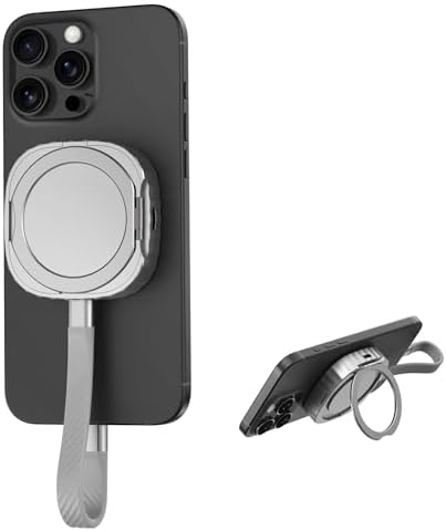 M.2 2230 NVMe SSD Enclosure with Kickstand, Aluminum External SSD Case Compatible with MagSafe for iPhone 17/16/15 Seris, Galaxy S25/S24/S23,Tablet,Computer,USB-C Gen 2(SSD Not Included)