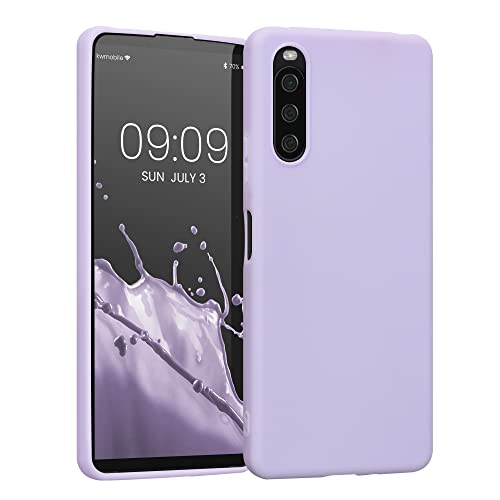 kwmobile Housse Compatible avec Sony Xperia 10 IV Coque - Housse de téléphone Protection Souple en Silicone - Lavande