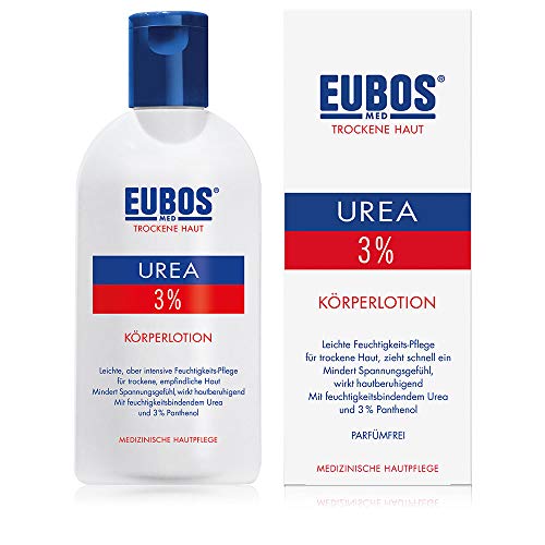Preisvergleich Produktbild Eubos / 3% UREA Körperlotion / 200ml / für trockene Haut / Hautvertäglichkeit dermatologisch bestätigt / Verbesserung Hydratationsfähigkeit der Haut / Spezial-Pflegecreme