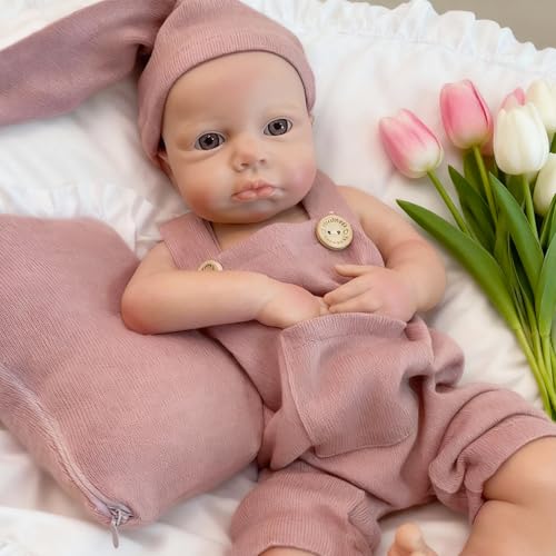 Muñeca bebé realista de silicona 18 pulgadas miniatura 1