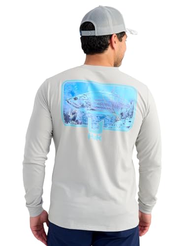 HUK Men's Kc Scott Pocket Tee, Comfortable Performance Fishing Long Sleeve T-Shirt with Chest Pocket