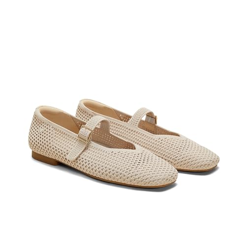 Image of VIVAIA Women's Margot Mary Jane Square-Toe Ballet Flats