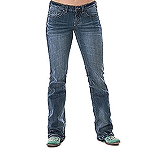 cffvdiz Embroidered Bootcut Jeans for Women2