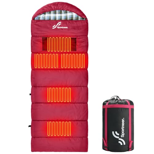 Sportneer Heated Sleeping Bag - 5 Heating Zones