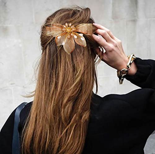 Woeoe Flower Copper Wire Metal Hair Clips Crystal Hairpins Handmade Wedding Hair Barrettes Accessories For Women (Bow Tie) #TOP3