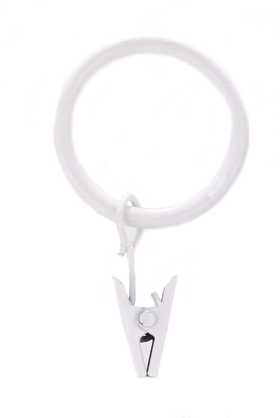 Lister Cartwright 19 mm Curtain Rings White Metal Clip(10x Curtain Rings)