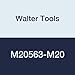 Walter Tools M20563-M20 Paradur HSS Machine Tap, VAP Finish, 16 mm Shank Diameter, 2.5 mm Thread Length, 25 mm Cutting Length, 140 mm Overall Length, M20 Cutting Diameter