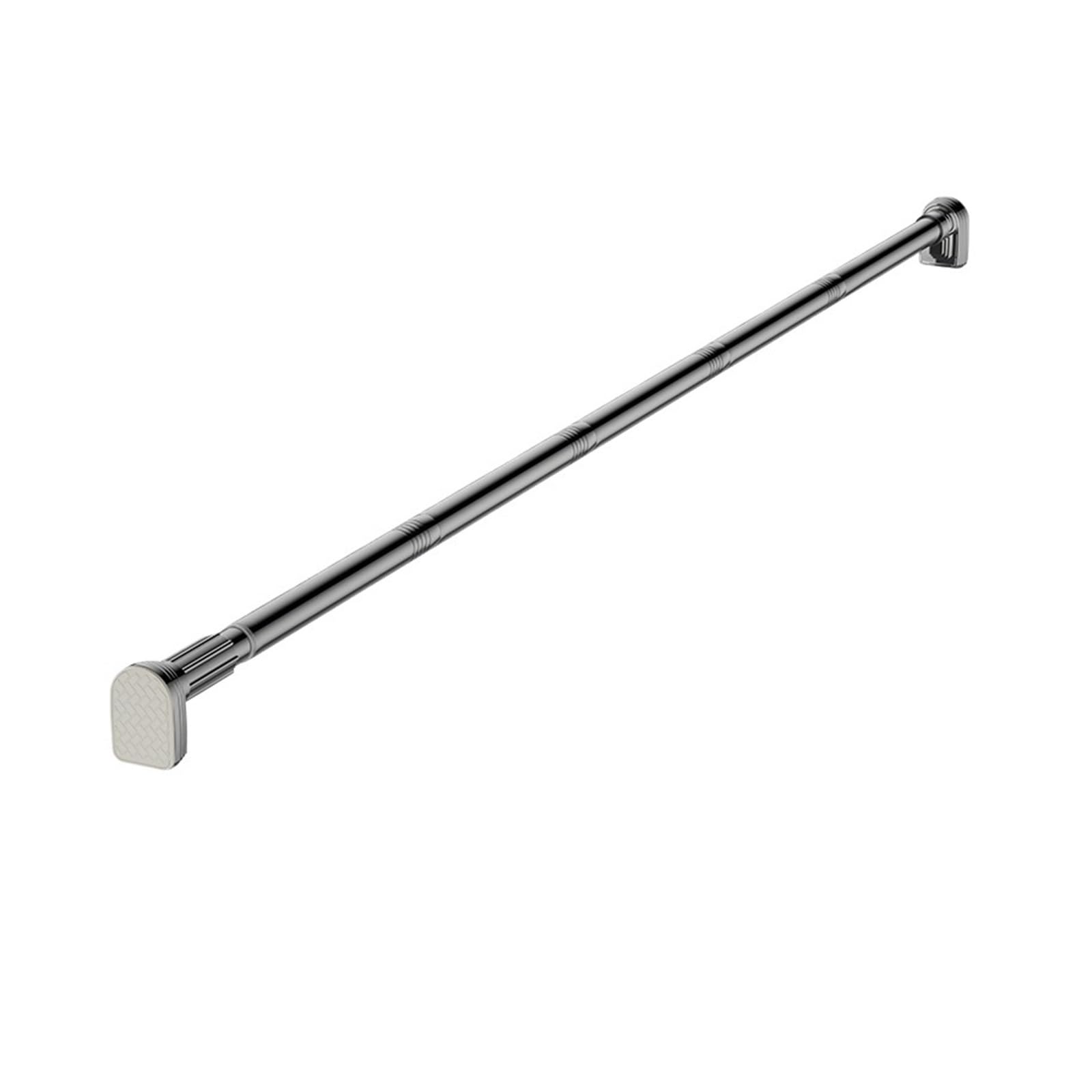 Adjustable Stainless Steel Shower Curtain Rod Clothes Drying Rack Telescopic Pole for Laundry Room Bathroom for Wardrobe and Cloakroom(Silvery185-200CM)