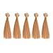 HEALLILY 5 Pz Estensioni dei Capelli Lunghi Lisci Trama Resistente al Calore Parrucche Bambola Fai da Te Materiale per Capelli 15 Cm Darkgoldenrod