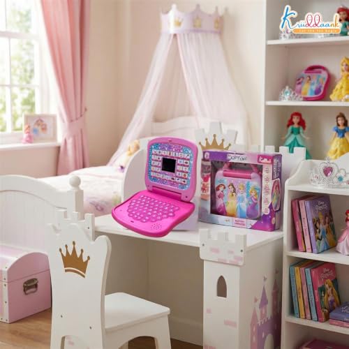 Image of Educational Toy Laptop for Kids - LTS Princess Theme Learning Computer with Alphabet, Numbers, Music & Phonics - Fun Interactive Pre-School Educational Birthday Gift for Girls Ages 3+(Pink)