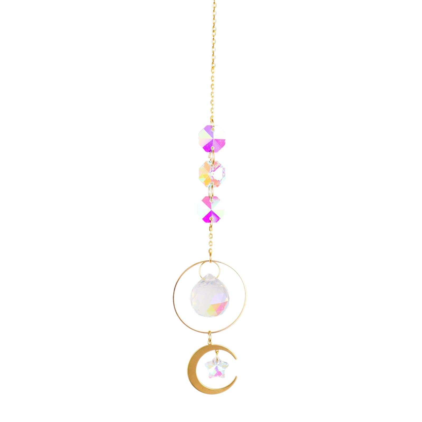 Mandala Crystal Suncatcher Hanging Reflecation Rainbow Maker Wind Chime B-image-13