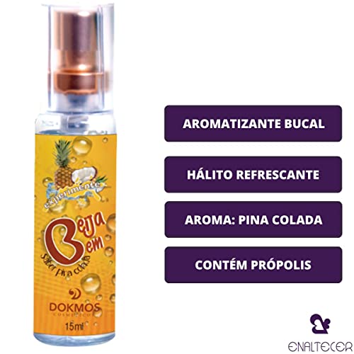 Aromatizador Bucal Com Propolis Beija Bem Pina Colada Dokmos