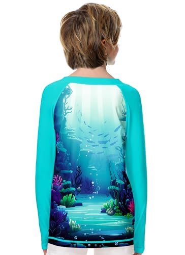 Image of Remimi Unisex Kids Rash Guard Long Sleeve SPF 50+ Tie Dye Sun Shirt 3-12 Years