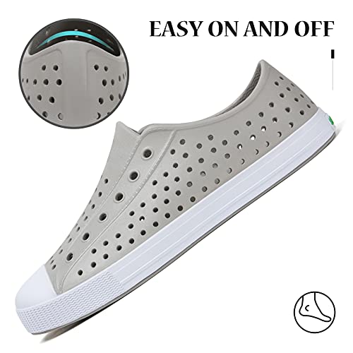 Saguaro Mens And Womens Quick Dry Water Clogs Comfortable Slip On Garden Shoes Fashion Sneakers For Outdoor Sports Gray 9 Women/7 Men #TOP3