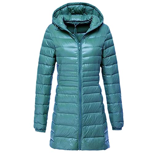 Doudoune longue ultra légère de qualité supérieure en duvet de canard blanc pour femme XL