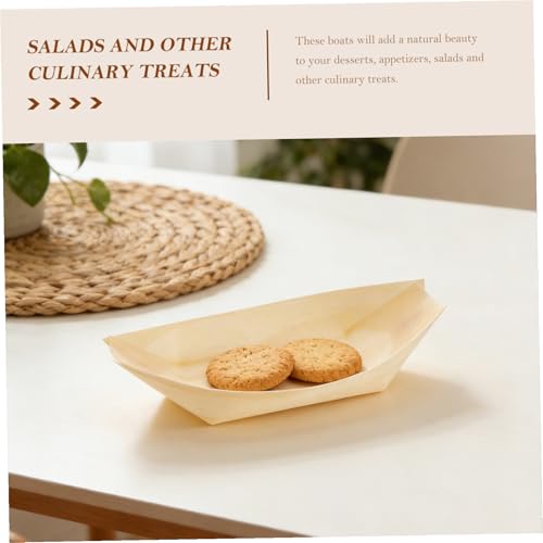 Platos desechables de madera para sushi de 6 pulgadas miniatura 3