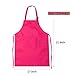Chengu 6 Pieces Kids Chef Hat Apron Set, Boys Girls Aprons for Kids Adjustable Cotton Aprons Kitchen Bib Aprons with 2 Pockets for Kitchen Cooking Baking Wear (Small, Color 3)