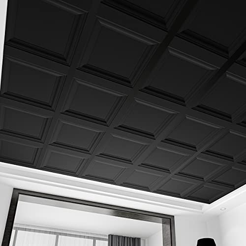 Image of Art3d 24-Pack PVC Waterproof Drop Ceiling Tiles, 2 x 2 ft, Square, White