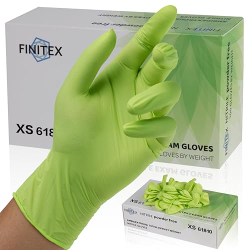 Image of Nitrile Disposable Green 3.5mil Powder-Free Latex-Free Medical Food Gloves | Powder-free, Latex-free,Food-grade,Industrial-grade,Green,Comfortable fit,Examination,Food Use,House Home Cleaning