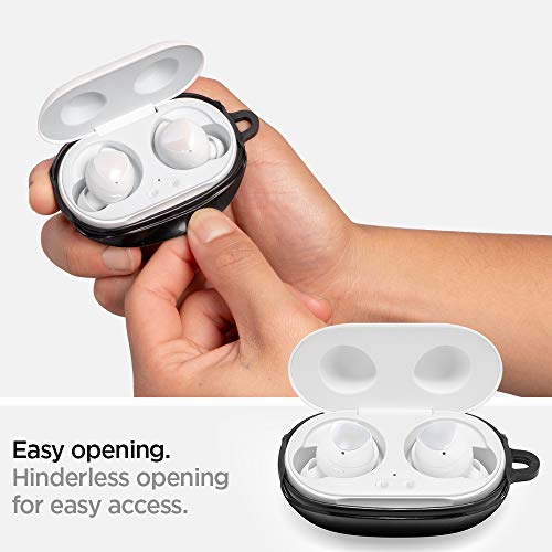 Image of Spigen Liquid Air | Samsung Galaxy Buds+ / Buds Case Cover [Carabiner Included] [Shock-Proof] [Light Compact] TPU - Black