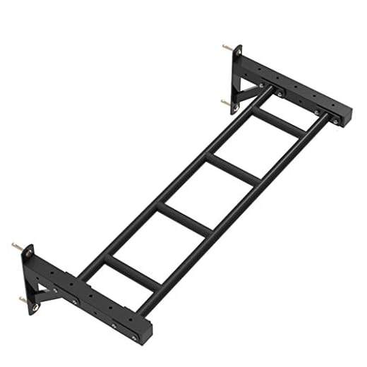 Pull-Up Bars Inomhus fitness multiposition horisontell bar vägg klättring vägg hängande ställning stabil stor triangel bas fitnessutrustning styrketräningsutrustning (färg: Svart, storlek: 98 x 42 cm)