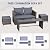 Shintenchi Patio Furniture 4 Pieces Wicker Patio Furniture Sets,Outdoor Wicker Conversation Set Rattan Sectional Sofa with Cushions&Coffee Table for Backyard Porch Garden Poolside Balcony,Gray