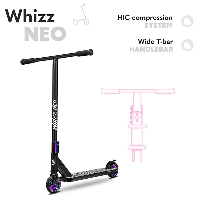 LIONELO Trottinette WHIZZ, roulements à Billes ABEC-9, Plateau en Aluminium, système de Compression HIC, Roues de 110 mm, Guidon Large en T, Frein Flex Fender MN Steel - Design Unique - Image 7