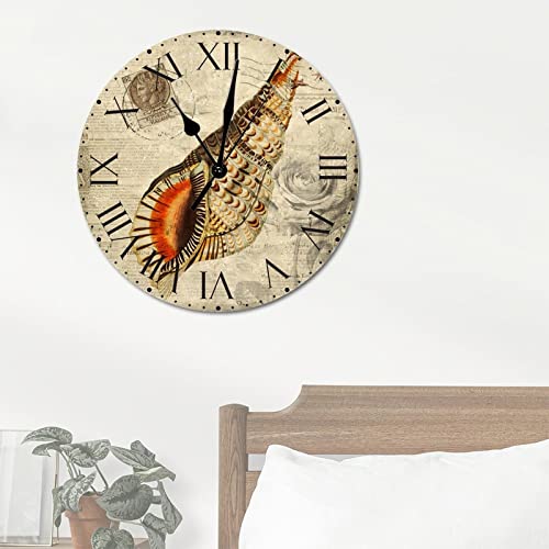 Grande horloge murale pour salon et chambre avec chiffres romains - 5