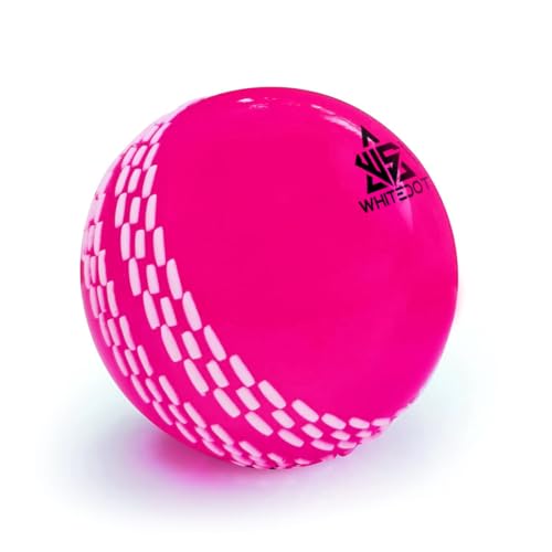Image of Whitedot Synthetic Rubber Practice Cricket Ball /Wind Balls (90 GMS) for - Indoor & Outdoor Street & Beach Cricket (Pack of 6) (Pink)