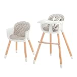 Kk Kinderkraft Seggiolone Pappa Sienna, Rialzo Da Sedia, Da 6 Mesi Fino 4 Anni, Grigio, ‎32.90 x 44.50 x 36.29 CM